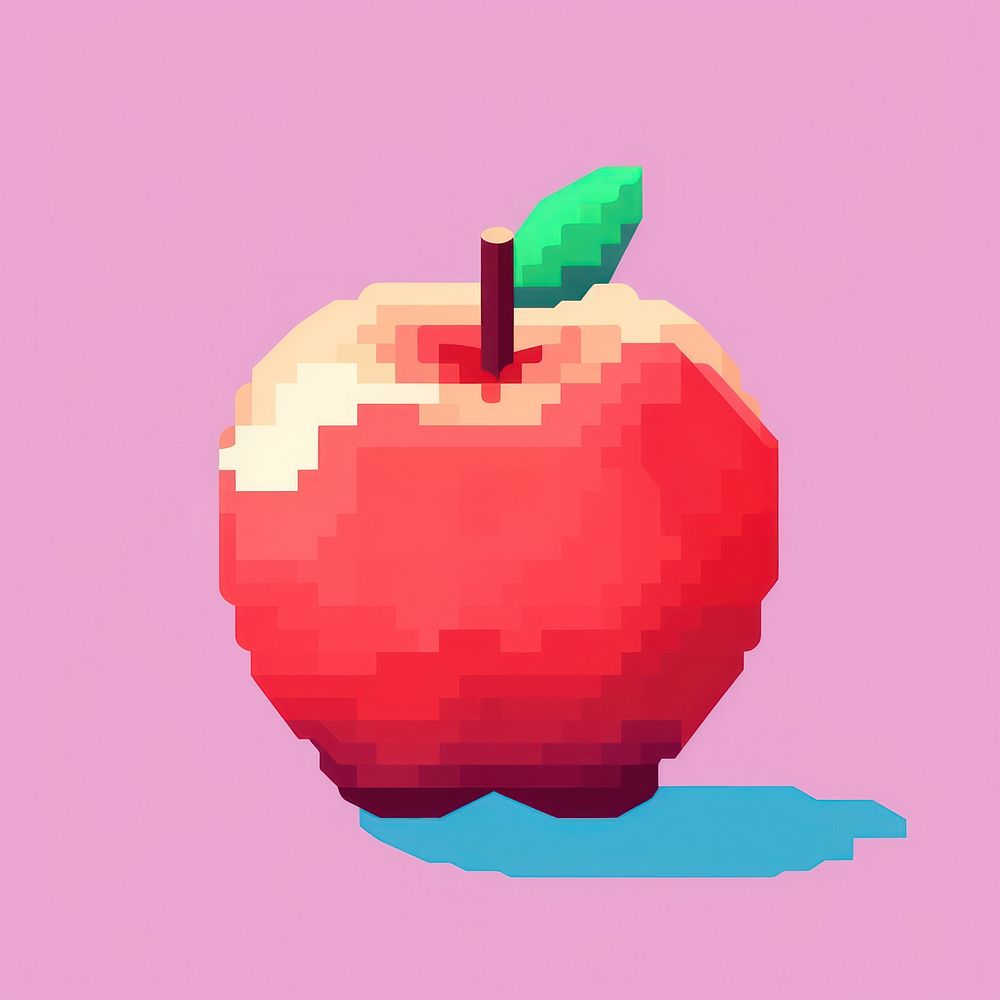 Apple pixel fruit plant food.