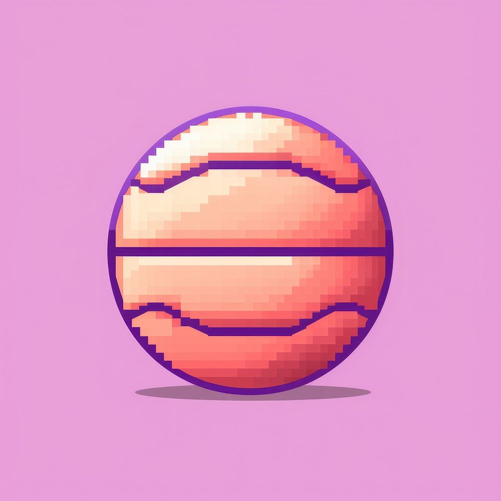 Basketball pixel sphere shape pixelated.