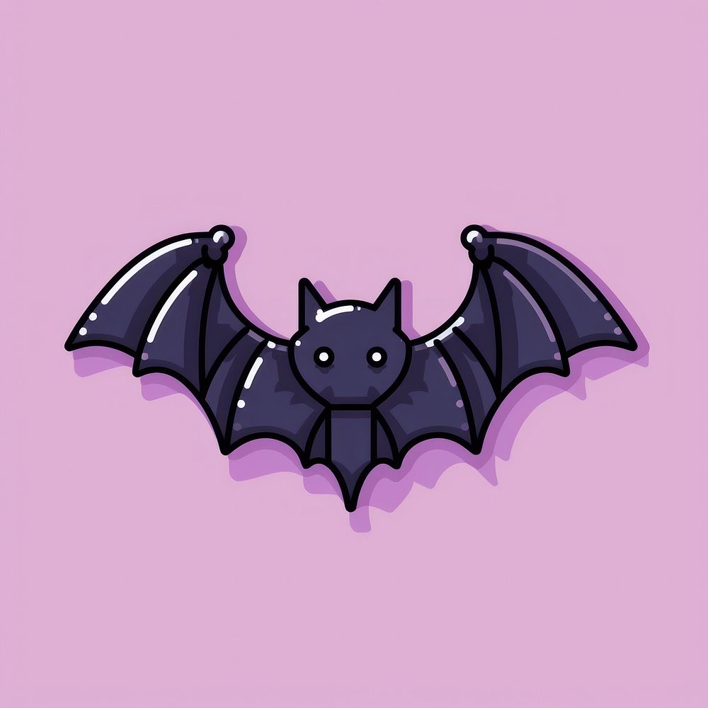 Bat pixel animal wildlife cartoon.
