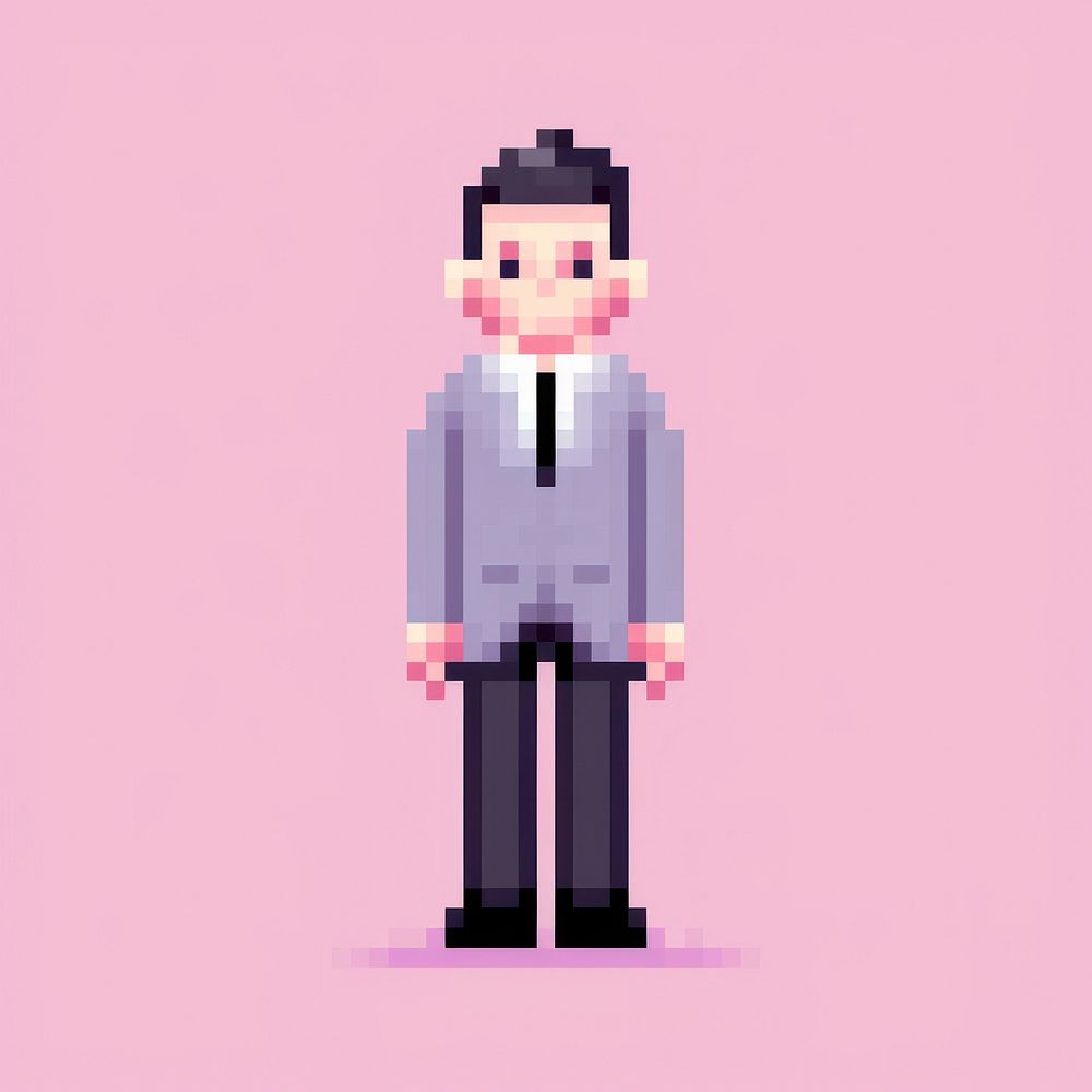 Businessperson pixel technology pixelated portrait.