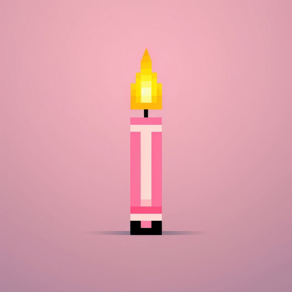 Candle pixel illuminated celebration anniversary.