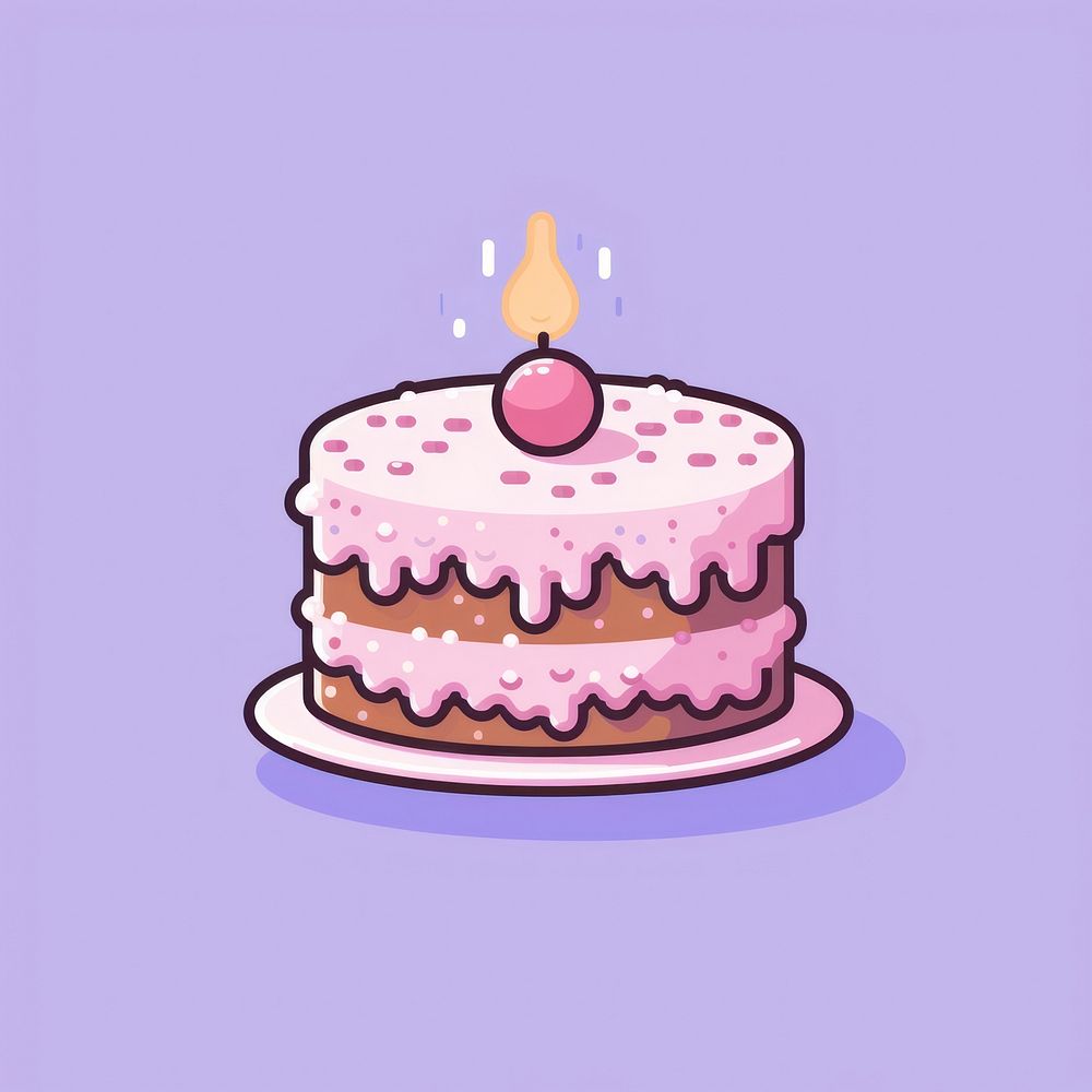 Cake pixel dessert cupcake candle.
