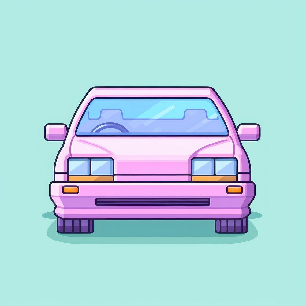 Car pixel vehicle bumper purple.