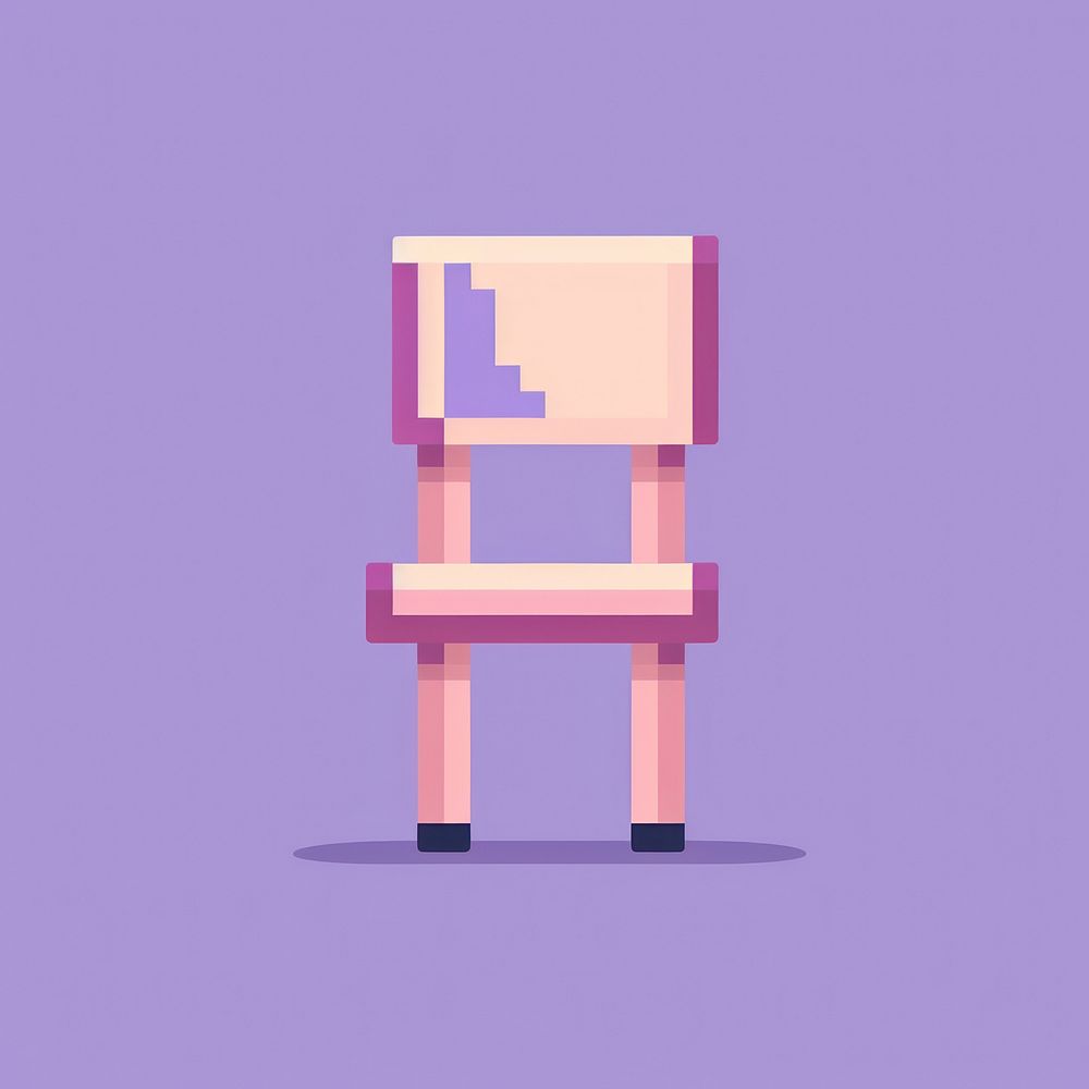 Chair pixel furniture pixelated armrest.