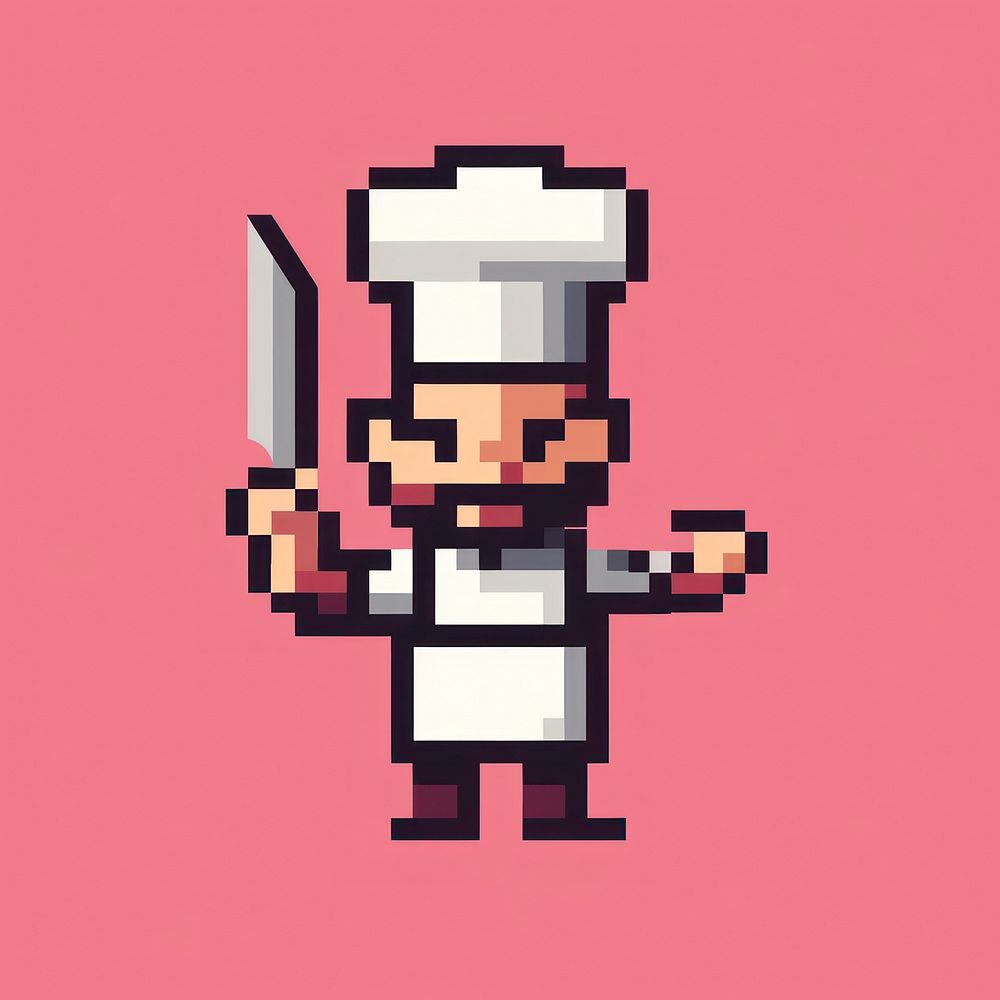 Chef pixel graphics art nutcracker.