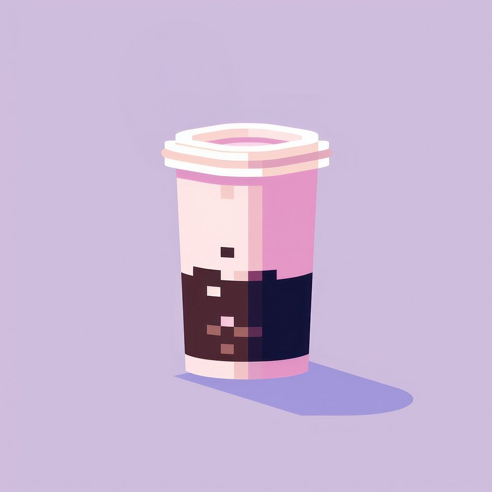 Coffee pixel drink cup mug.
