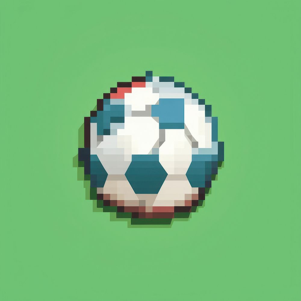 Football pixel sports shape pixelated.