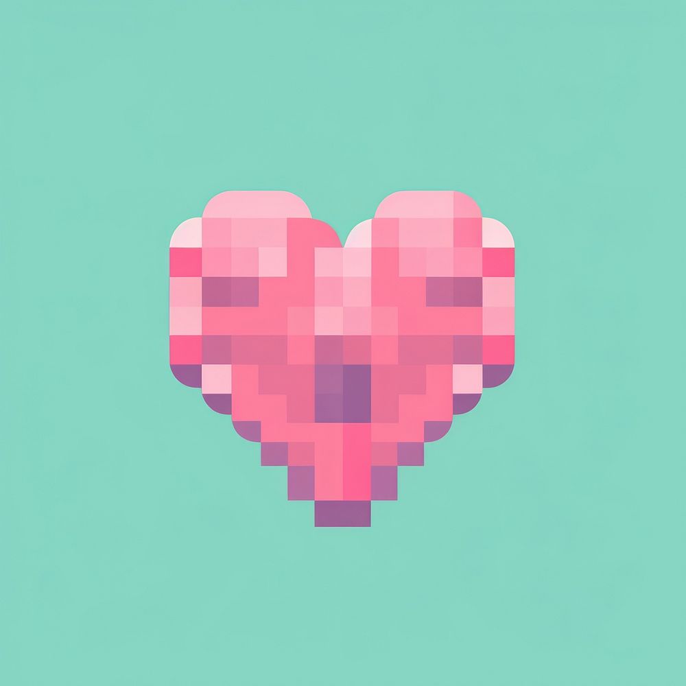 Heart pixel shape creativity pixelated.