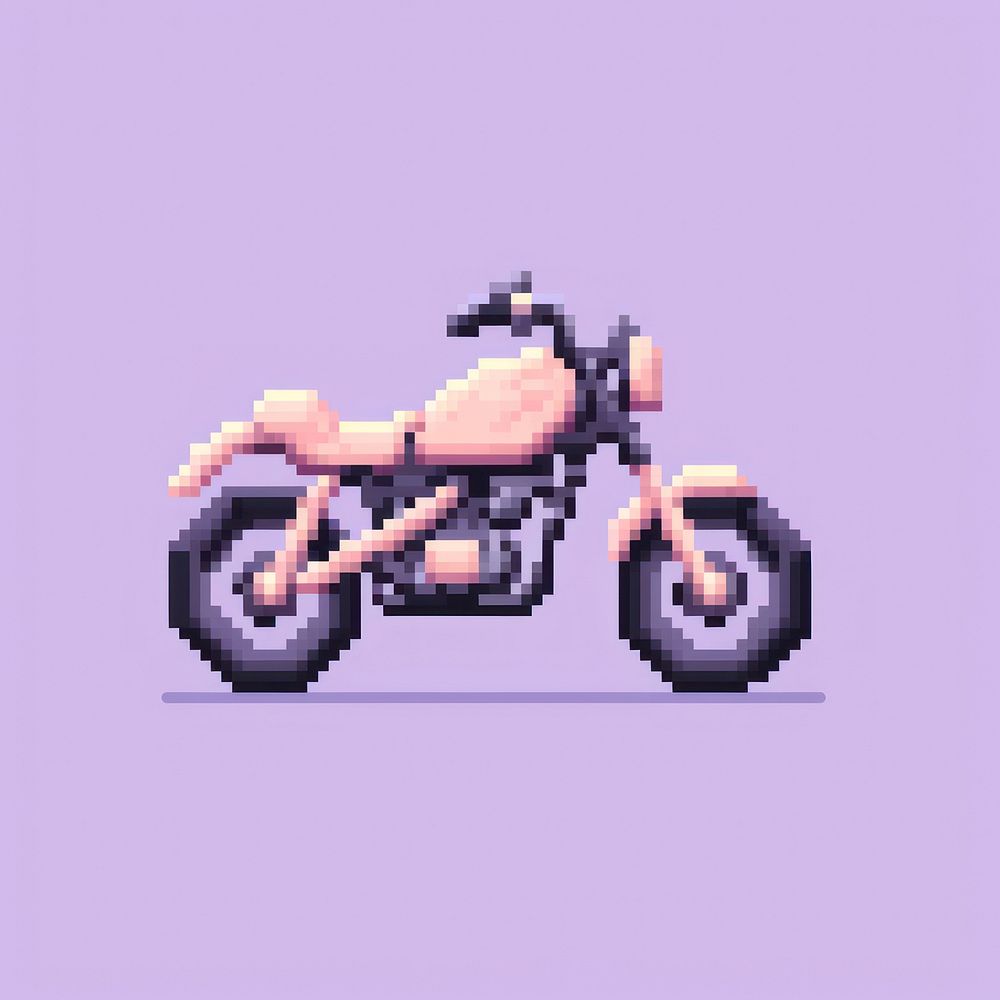 Morterbike pixel motorcycle vehicle transportation.