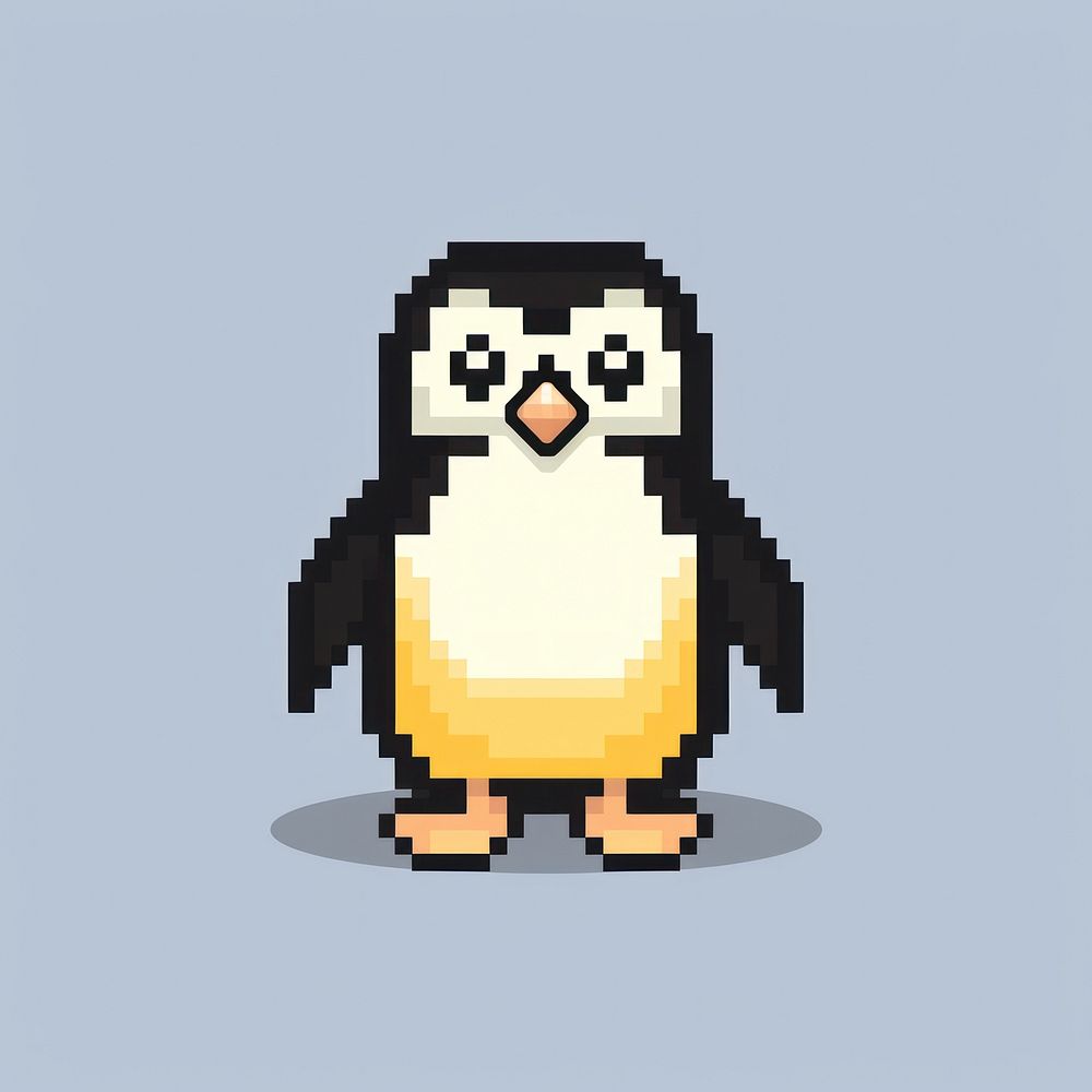 Penquin pixel penguin bird pixelated.