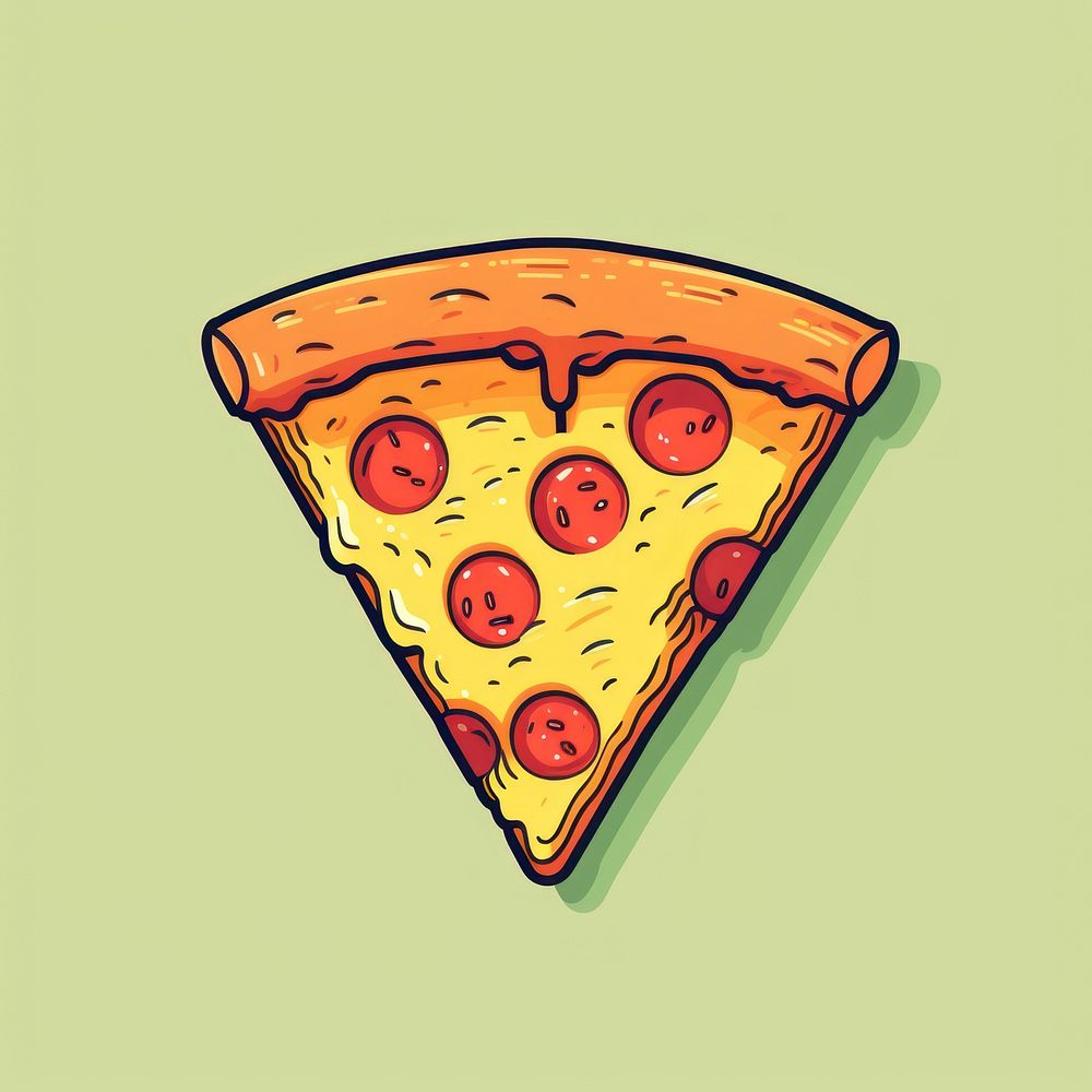 Pizza pixel shape food pepperoni.