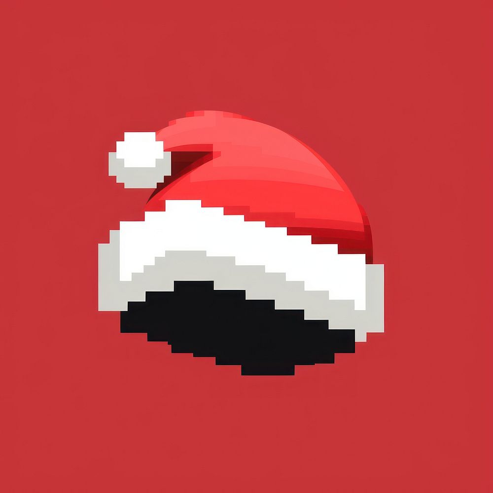 Santa hat pixel shape celebration electronics.