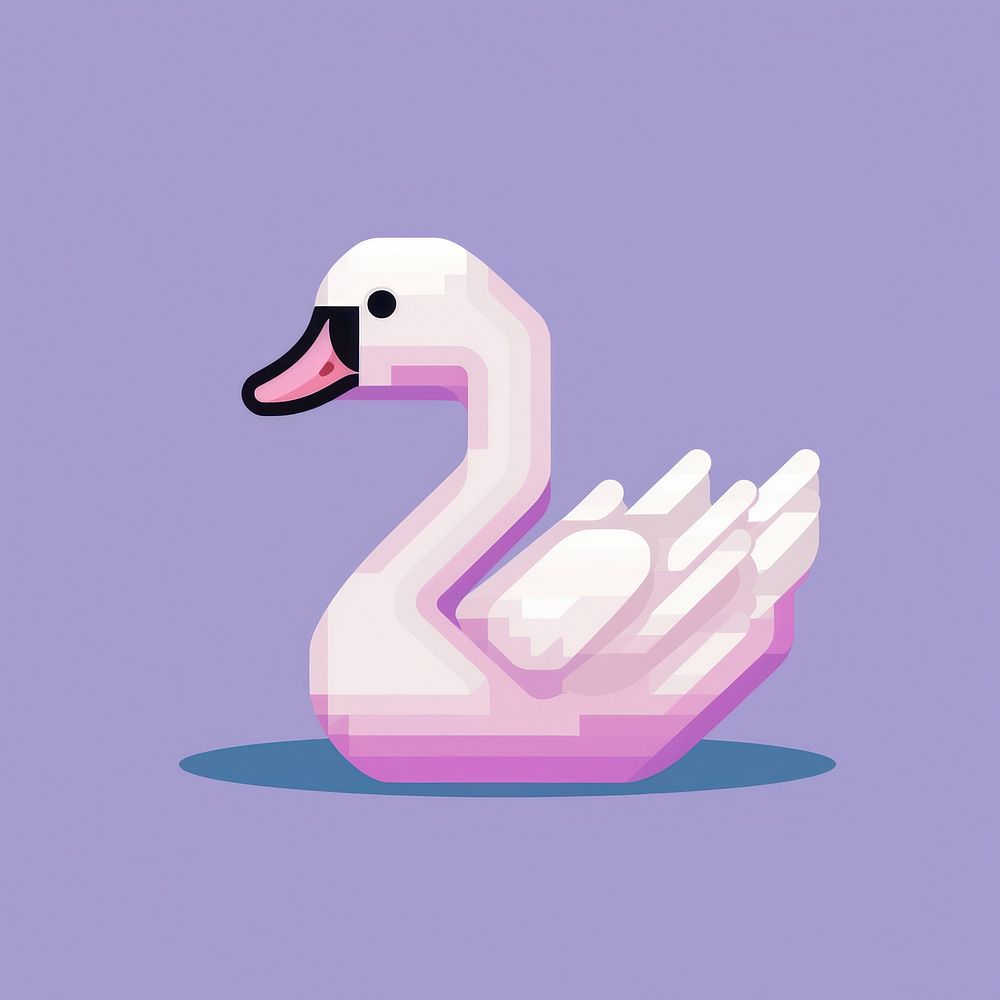 Swan pixel animal bird duck.