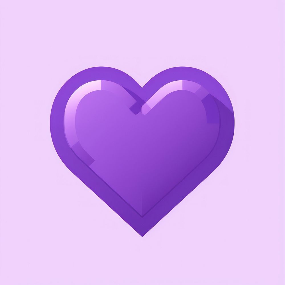 Heart purple shape amethyst.
