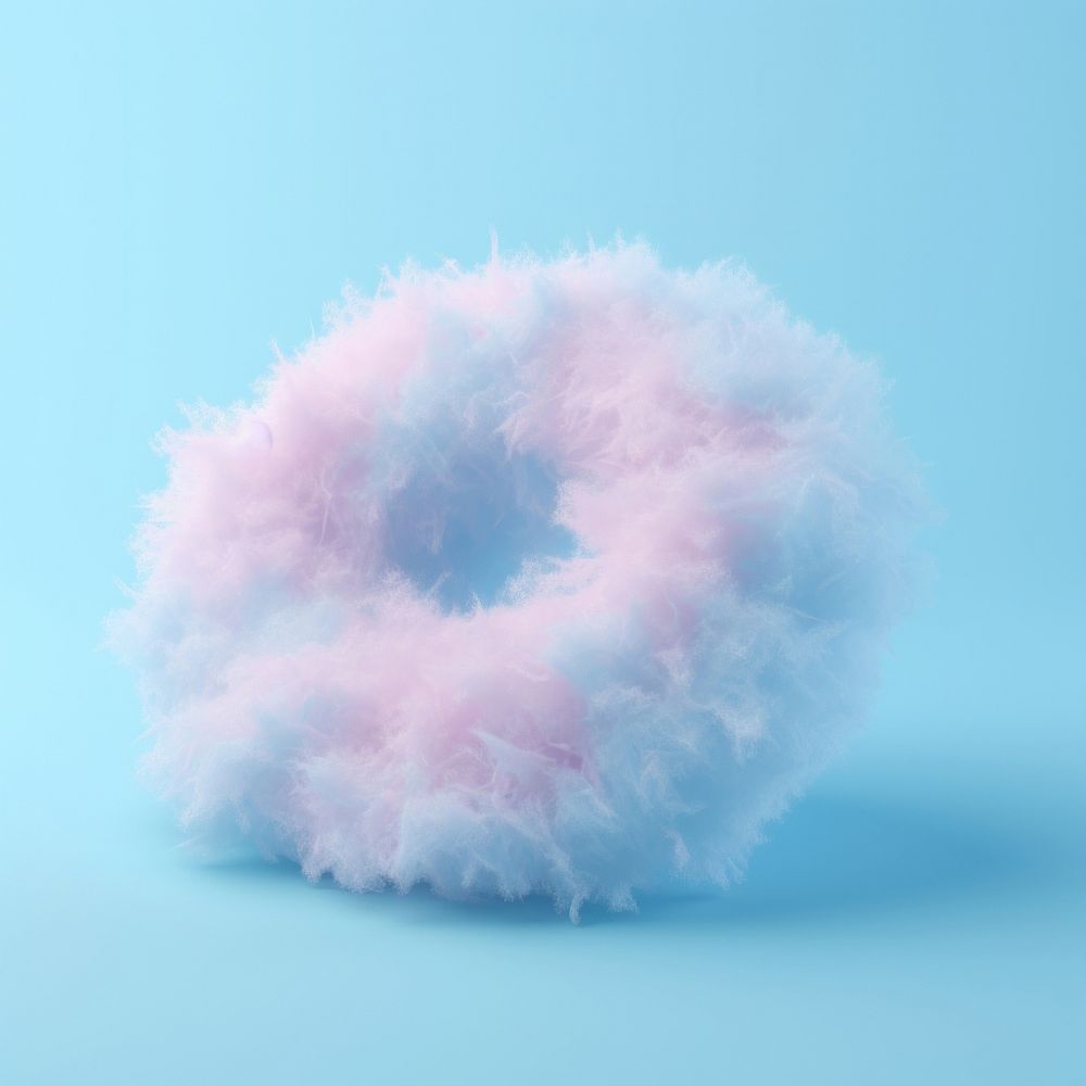 3d render of donut blue confectionery softness.