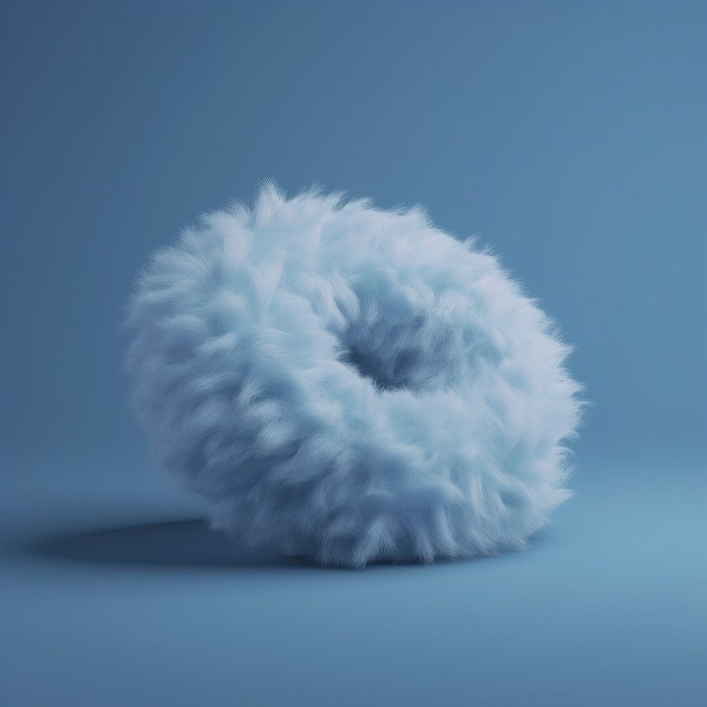 3d render of donut blue softness cushion.