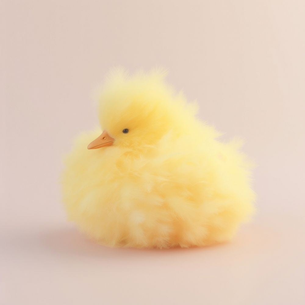 3d render of duck animal fluffy yellow.