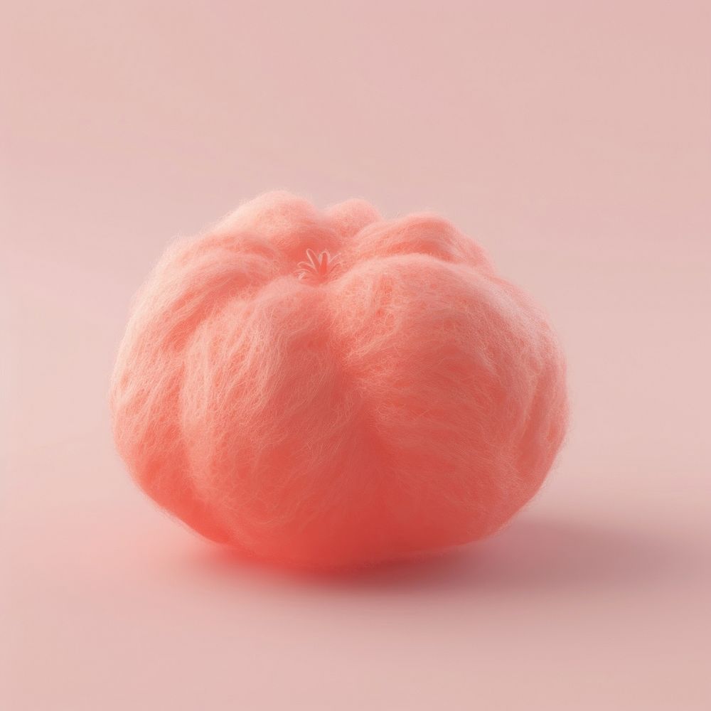 3d render of tomato food wool confectionery.