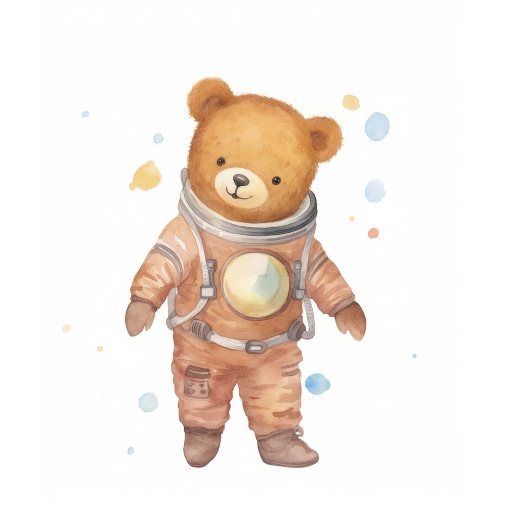 Teddy bear astronaut cute toy.