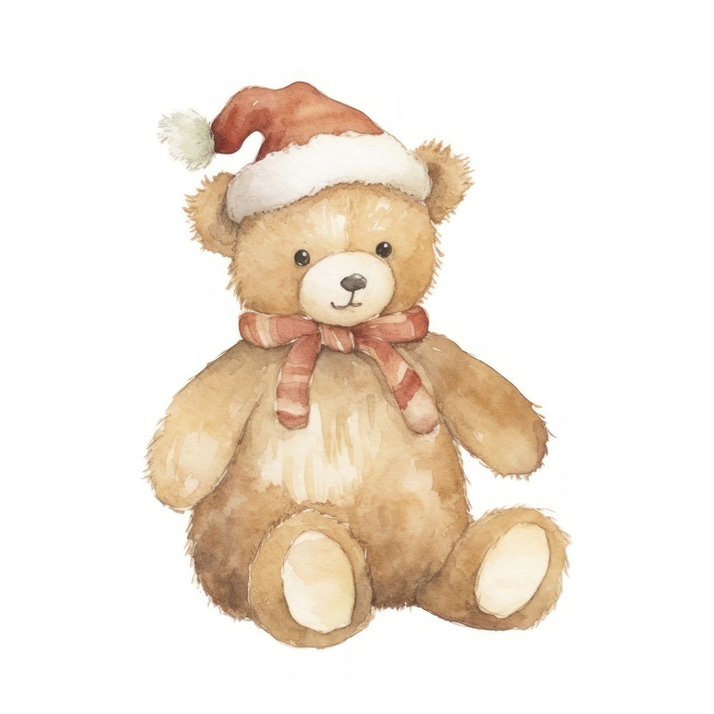 Teddy bear christmas plush cute.
