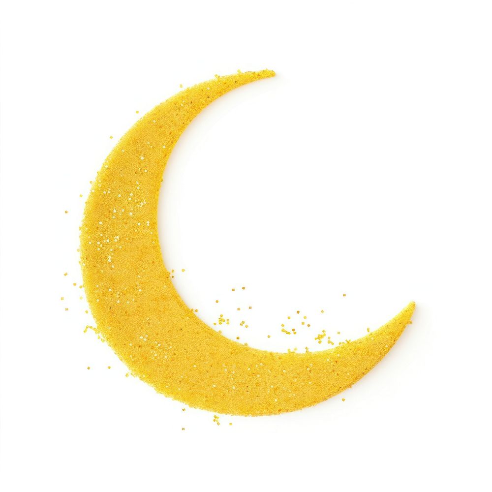 Crescent icon astronomy yellow shape.
