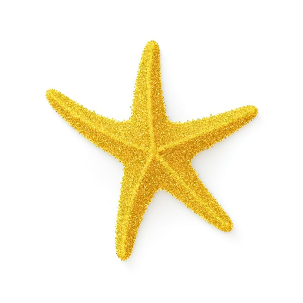 Starfish icon yellow symbol shape.
