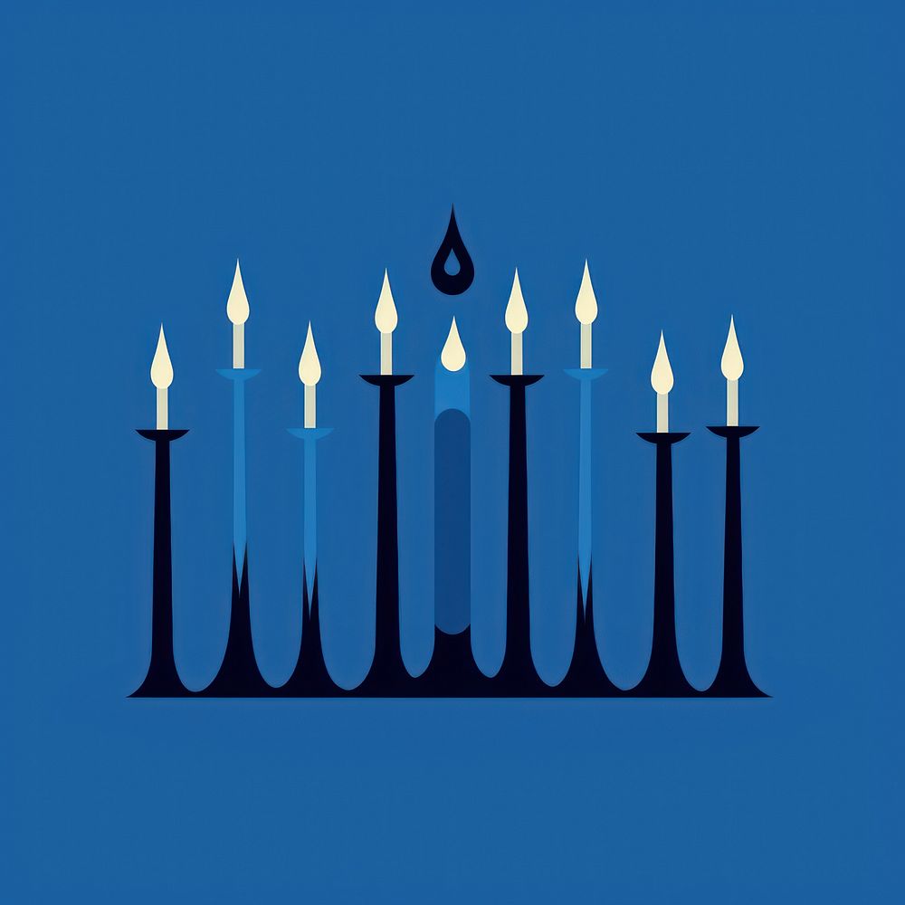 Hanukkah candle blue spirituality.
