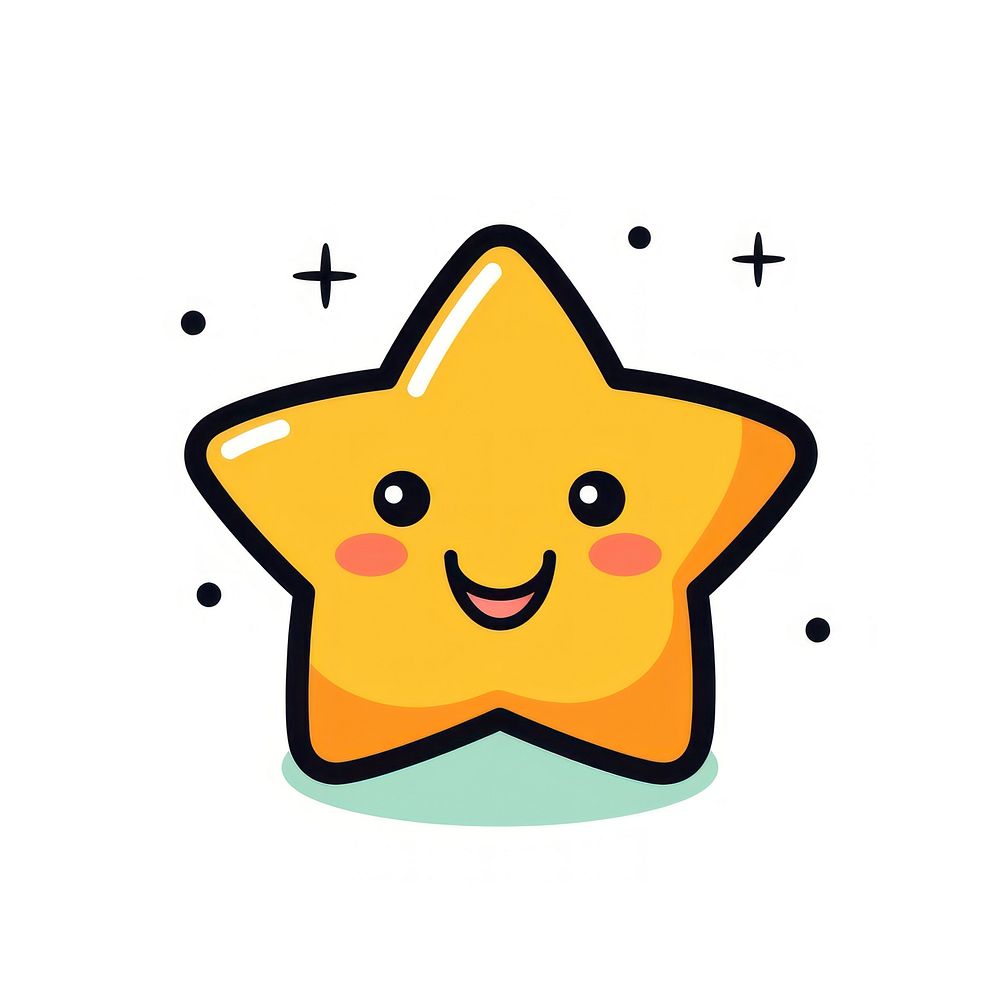 Star cartoon symbol happiness.