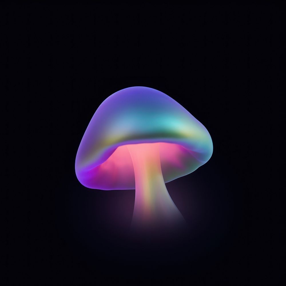 Abstract blurred gradient illustration mushroom nature fungus purple.