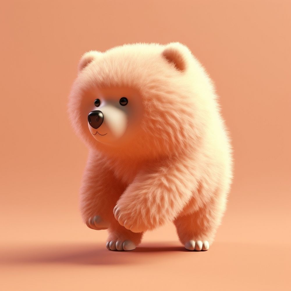 Bear walk 3d fluffy mammal | Premium Photo Illustration - rawpixel