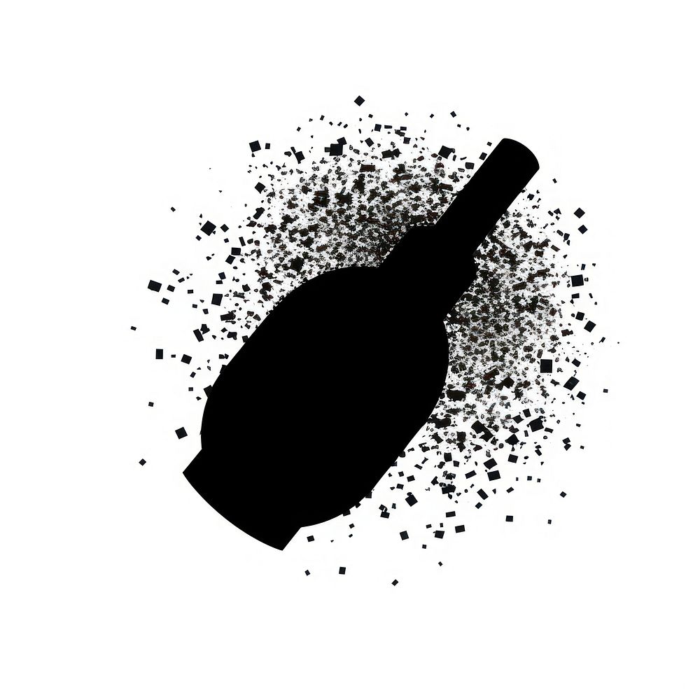 Bomb icon bottle drink black.
