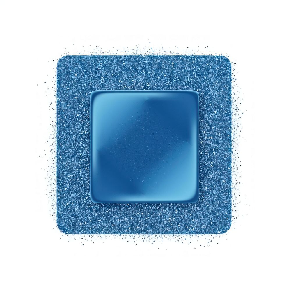 Square icon shape blue white background.