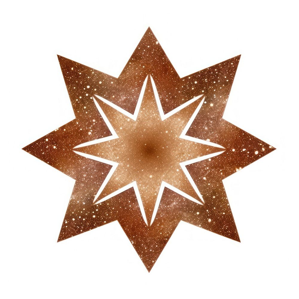 Octagram icon symbol shape brown.