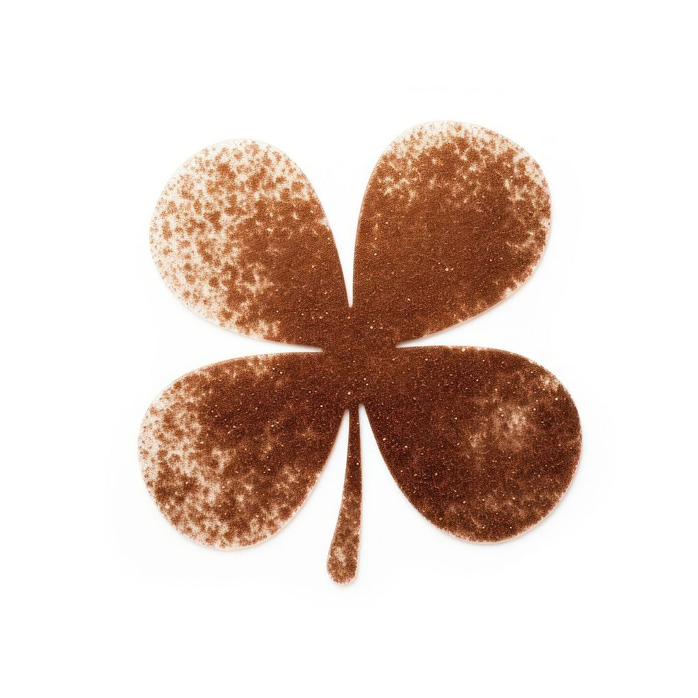 Clover icon brown white background confectionery.