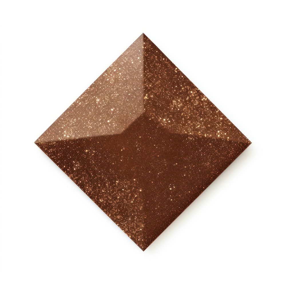 Pentagon icon chocolate shape brown.