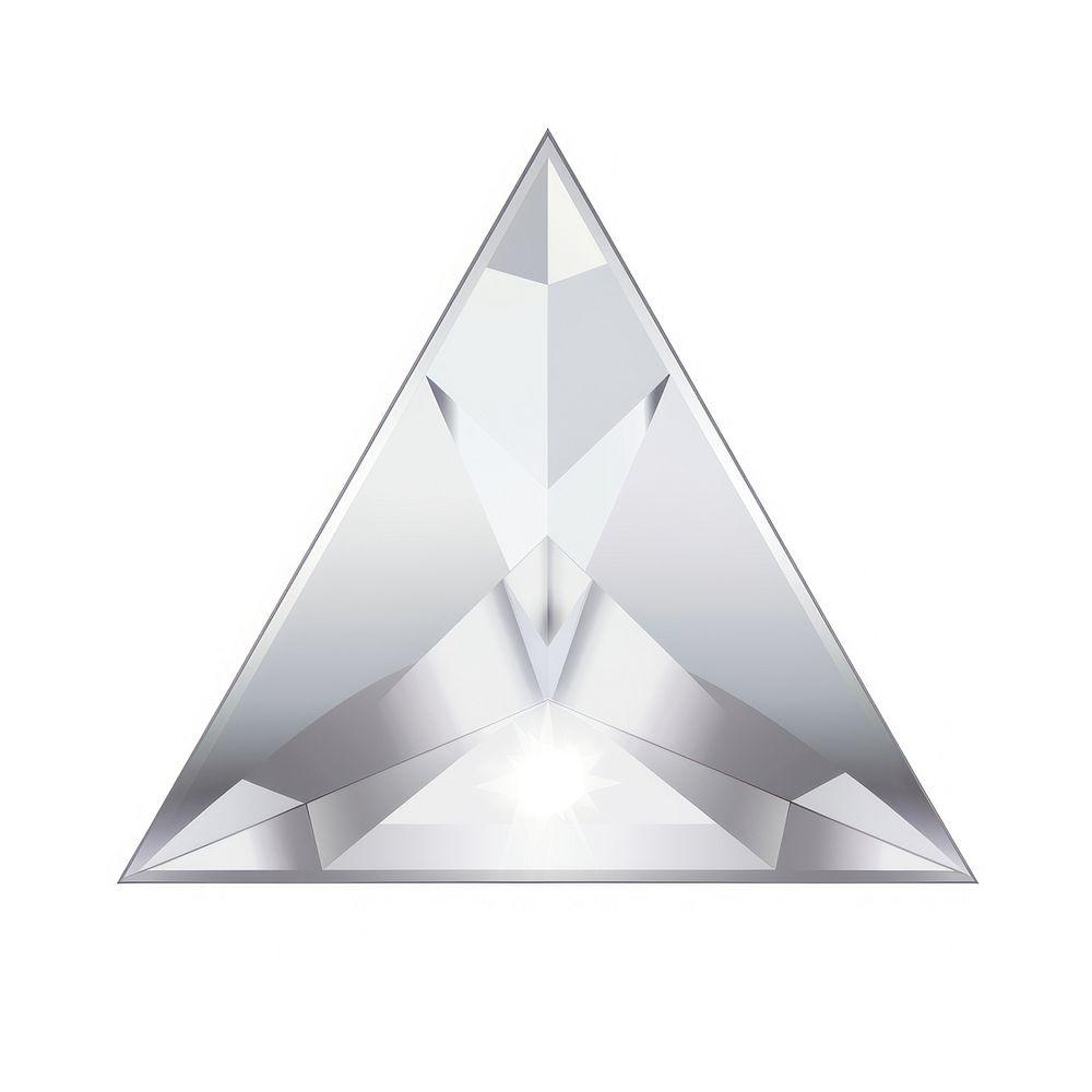Triangle icon shape white background accessories.