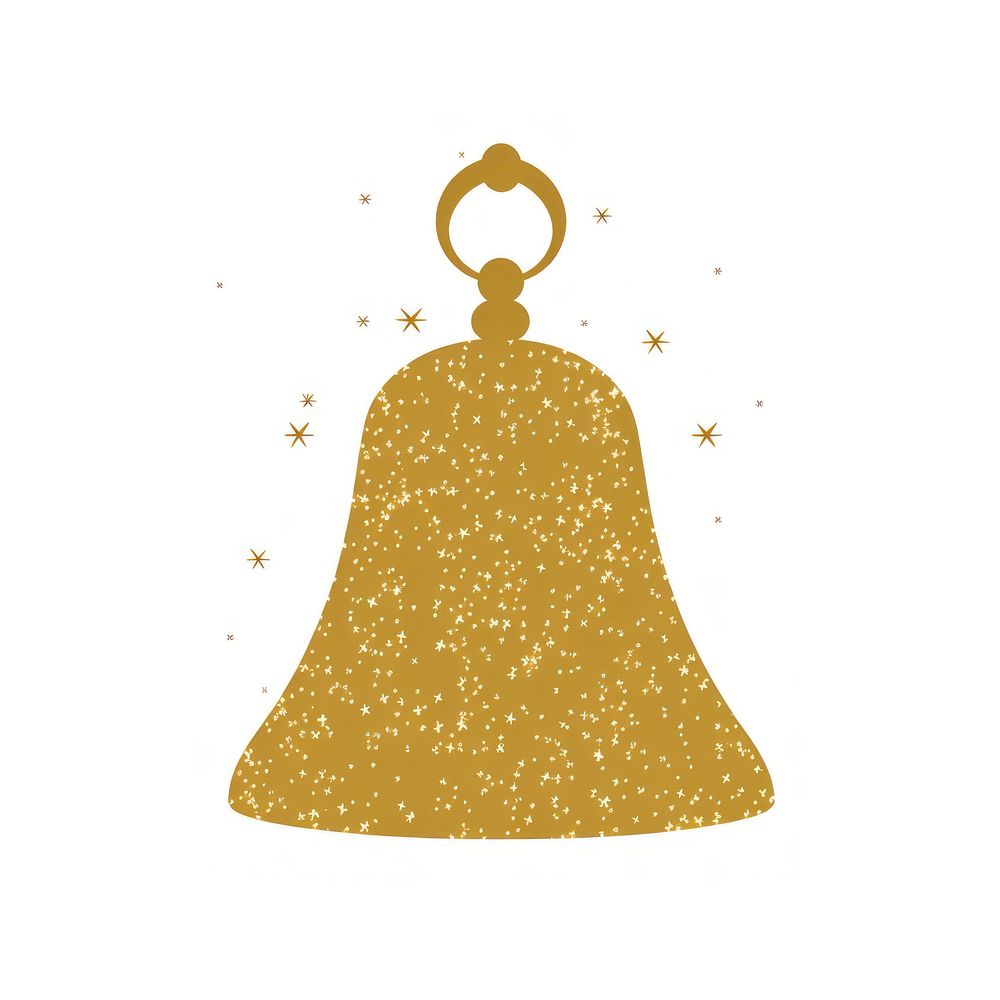 Bell icon gold white background celebration.