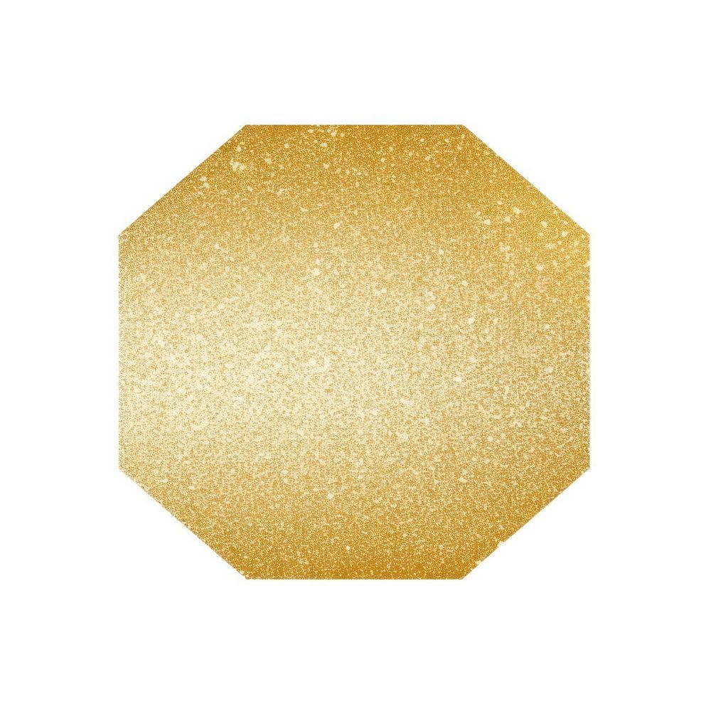 Octagon icon gold glitter shape.