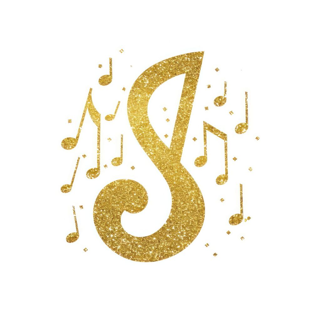 Music icon gold white background ampersand.