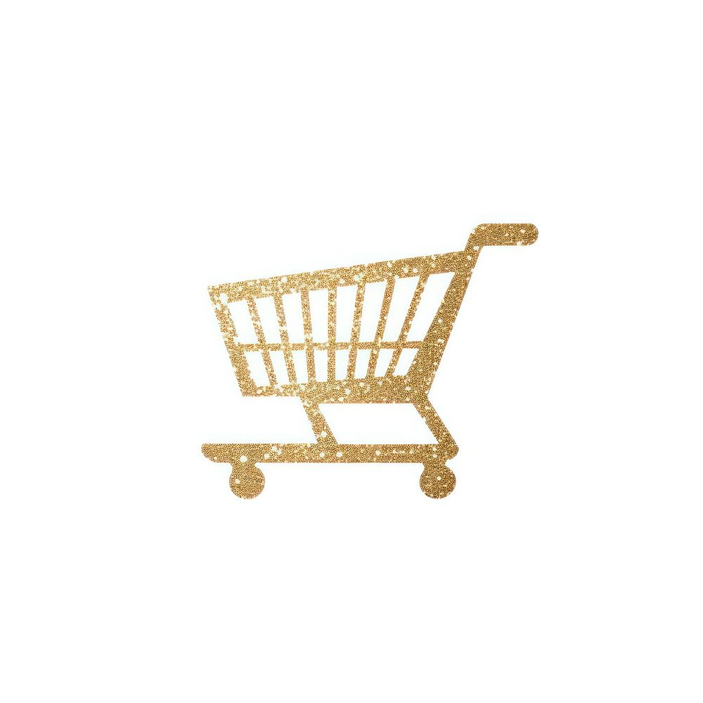 Shopping cart icon white background consumerism supermarket.