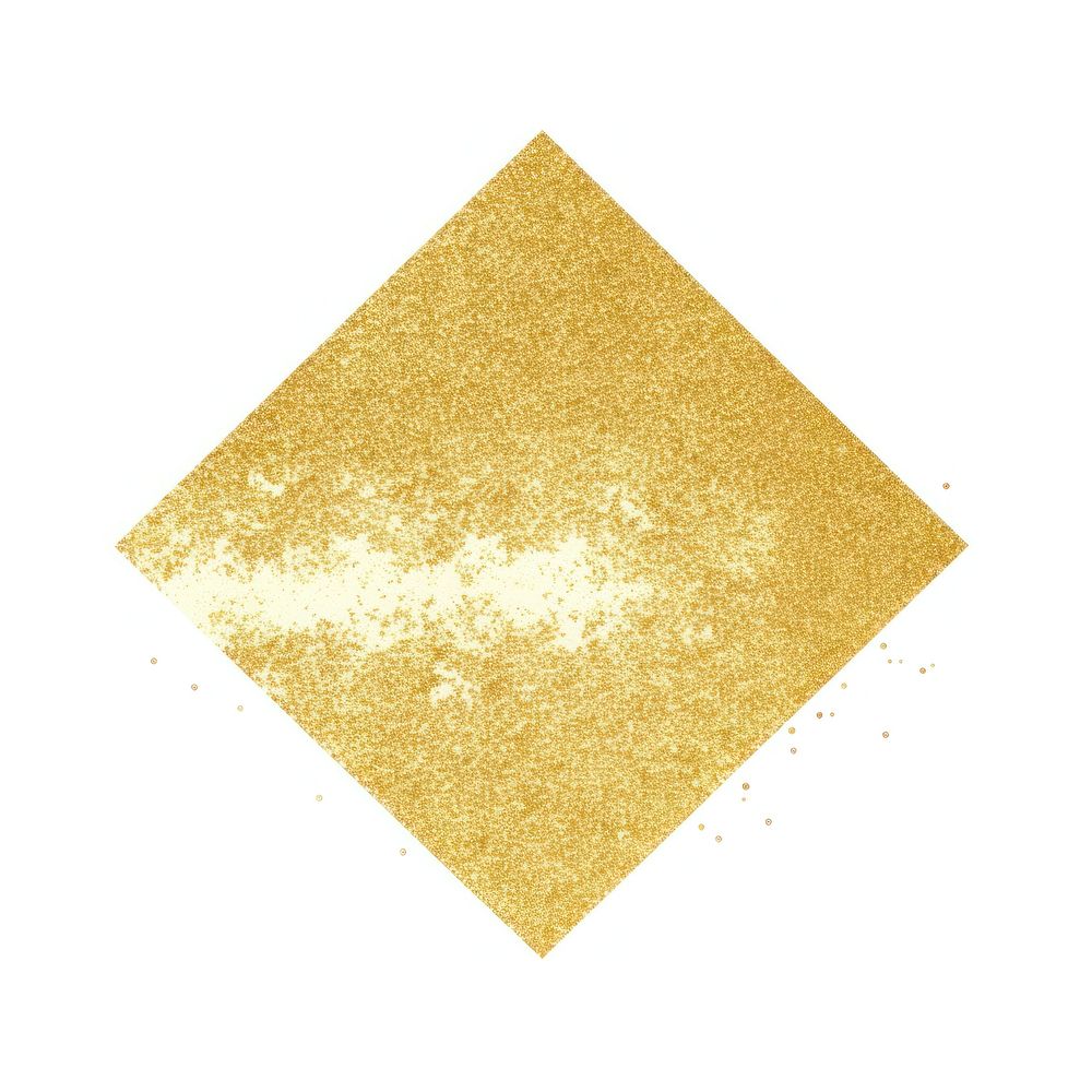Pentagon icon gold glitter white background.