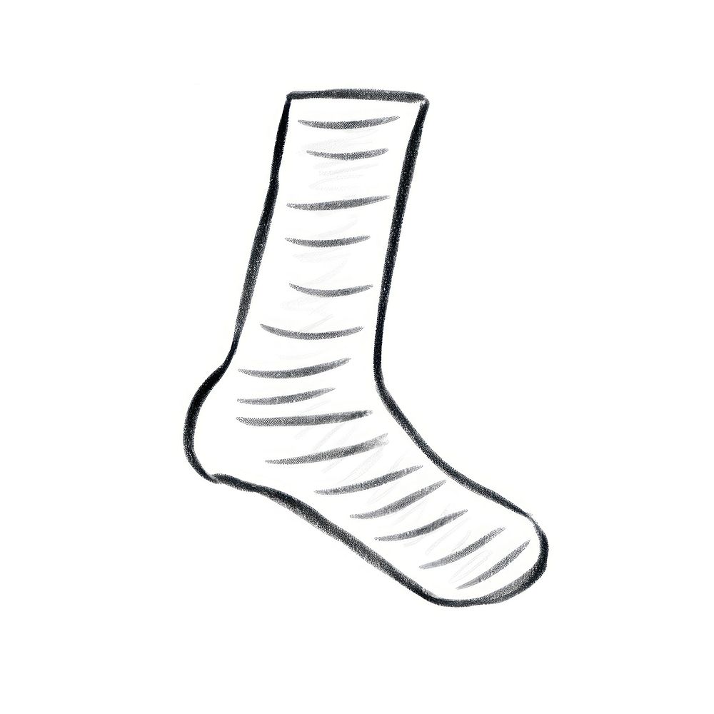 Socks drawing sketch white.