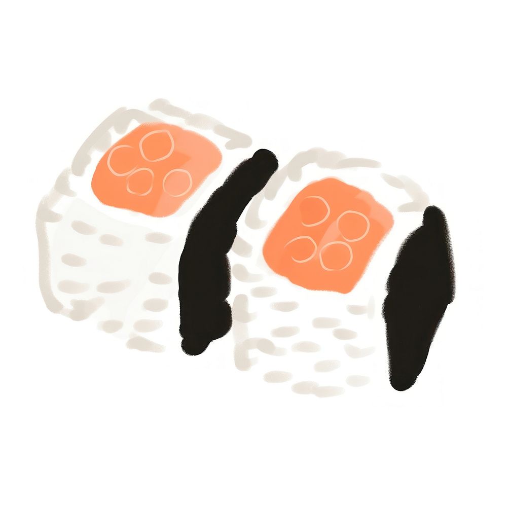 Sushi white background produce animal.