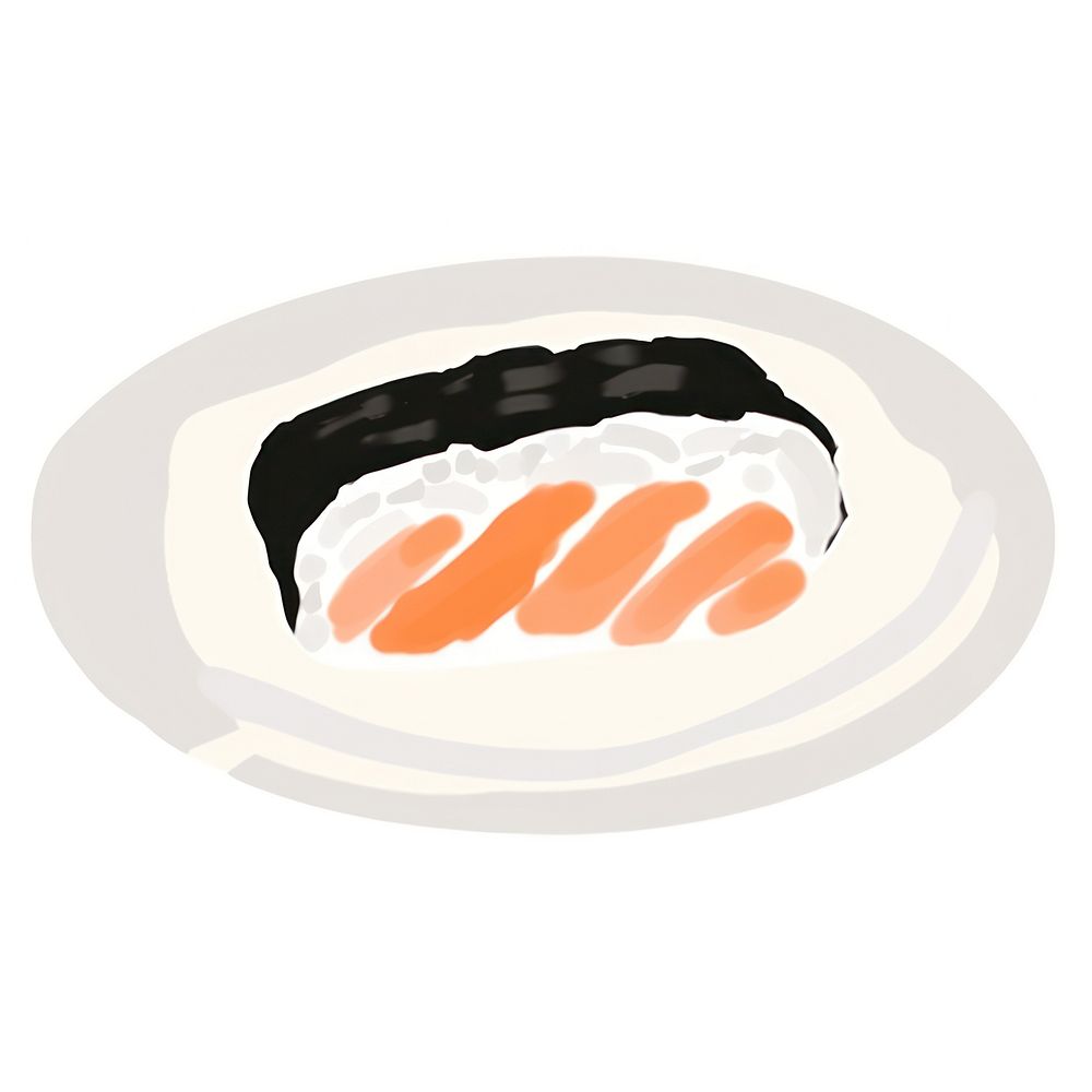 Sushi on dish food rice meal.