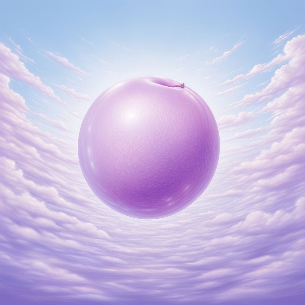 Cherry purple balloon sphere.