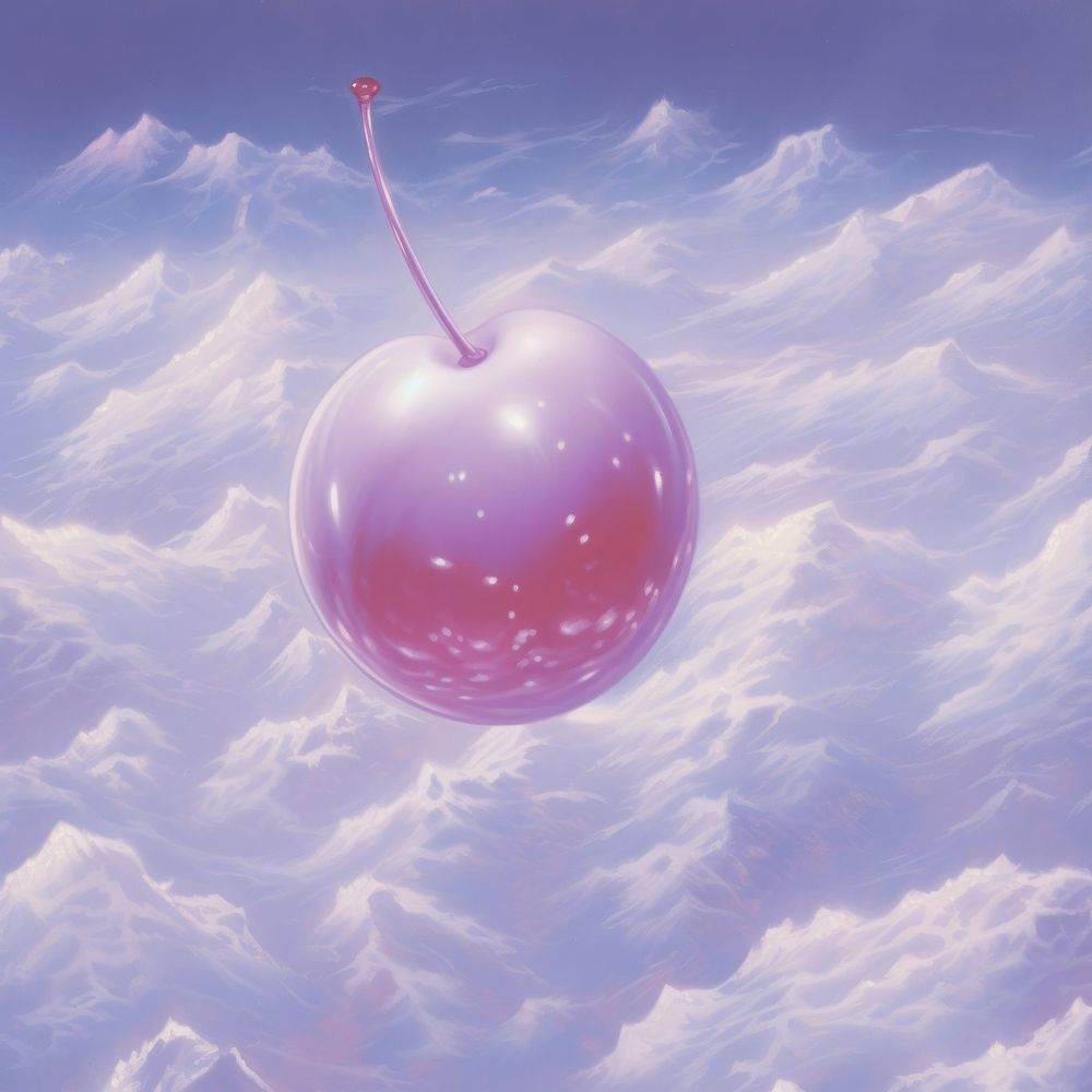 Cherry outdoors balloon purple.