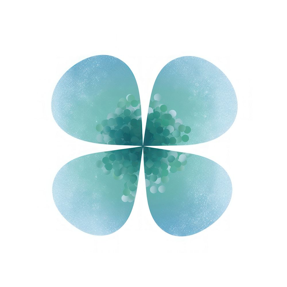 Clover icon shape blue leaf.