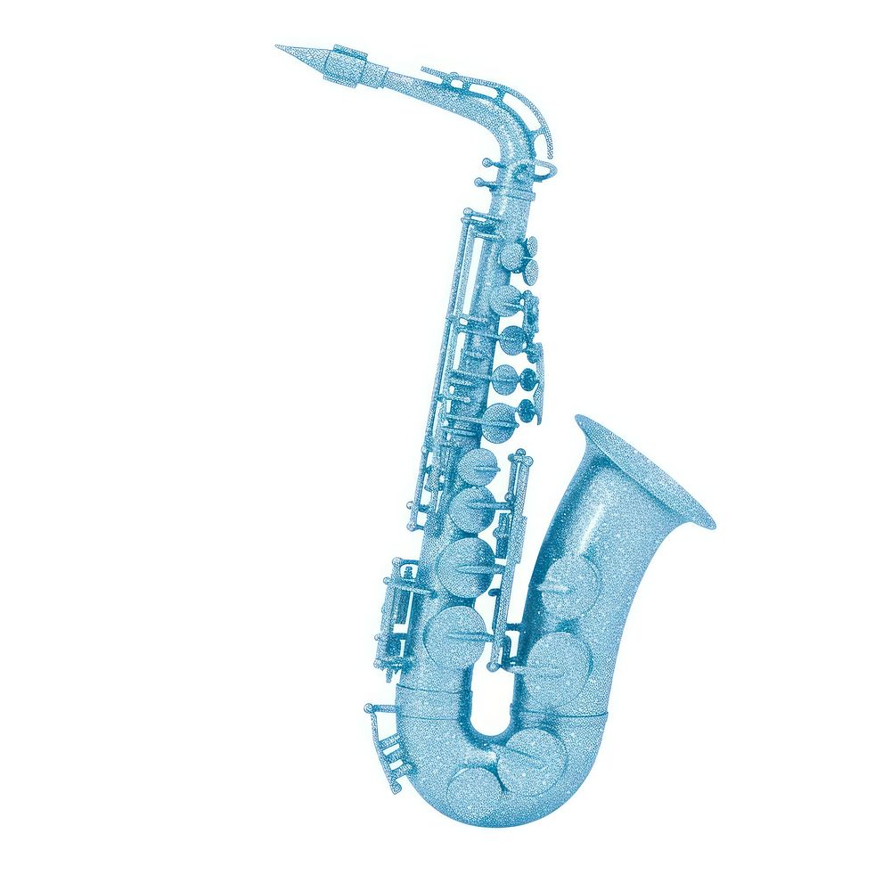Saxophone icon saxophone blue white background.