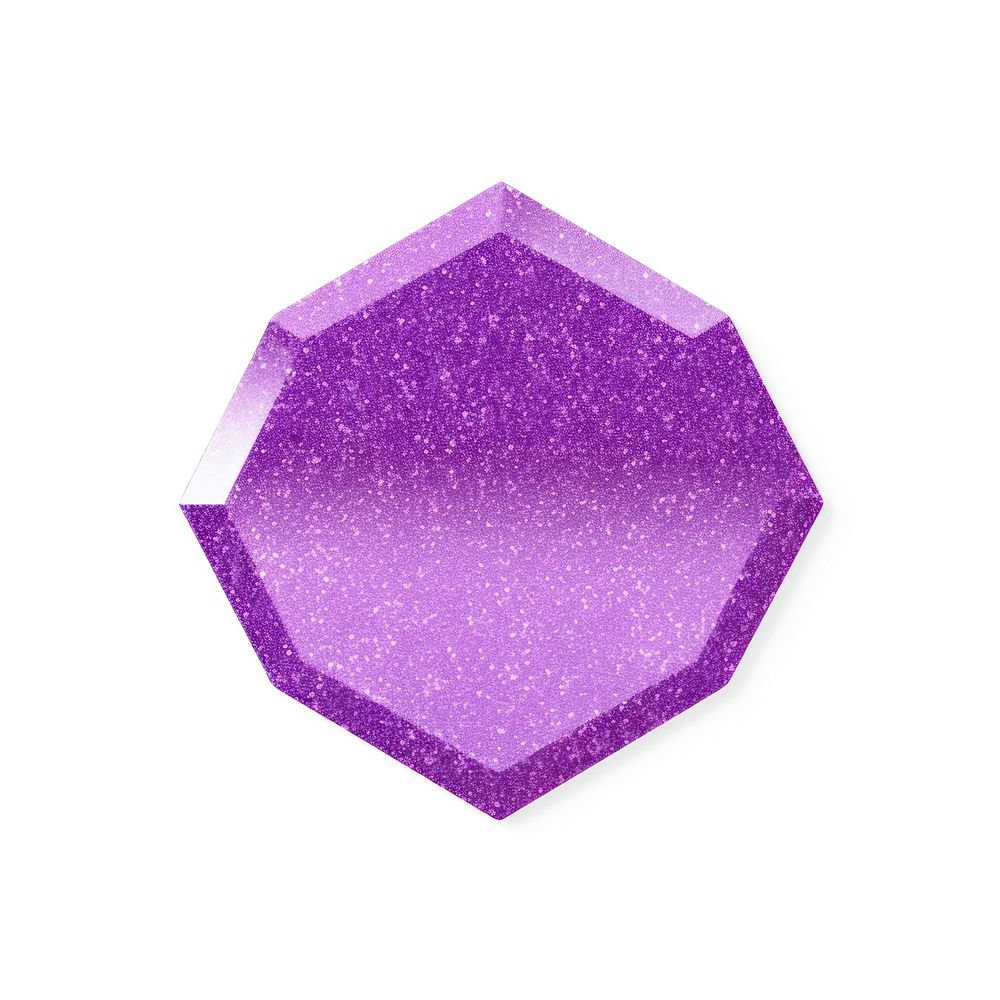 Pentagon icon glitter purple amethyst.