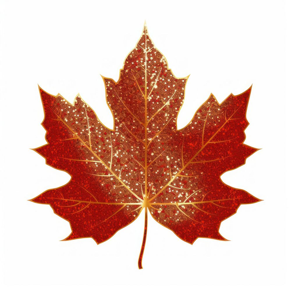 Maple leaf icon plant tree red.